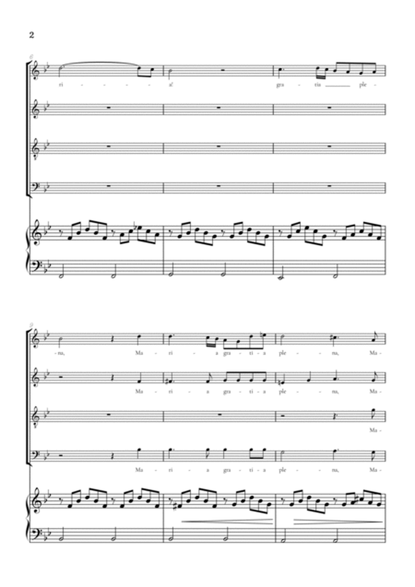 Schubert Ave Maria • SATB choir sheet music with easy piano accompaniment image number null