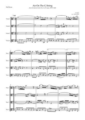 Air On The G String (J.S. Bach) for Viola Quartet