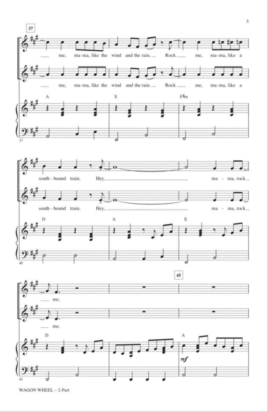 Wagon Wheel Wagon Wheel 2-Part scores gallery preview page 4