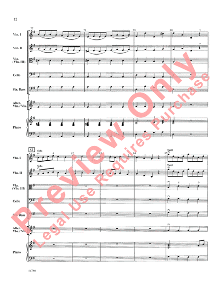 Entrance of the Queen of Sheba String Orchestra scores gallery preview page 13