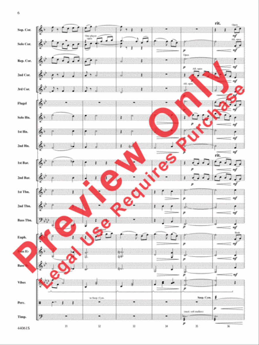Alone Yet Not Alone (from Alone Yet Not Alone) Concert Band scores gallery preview page 7