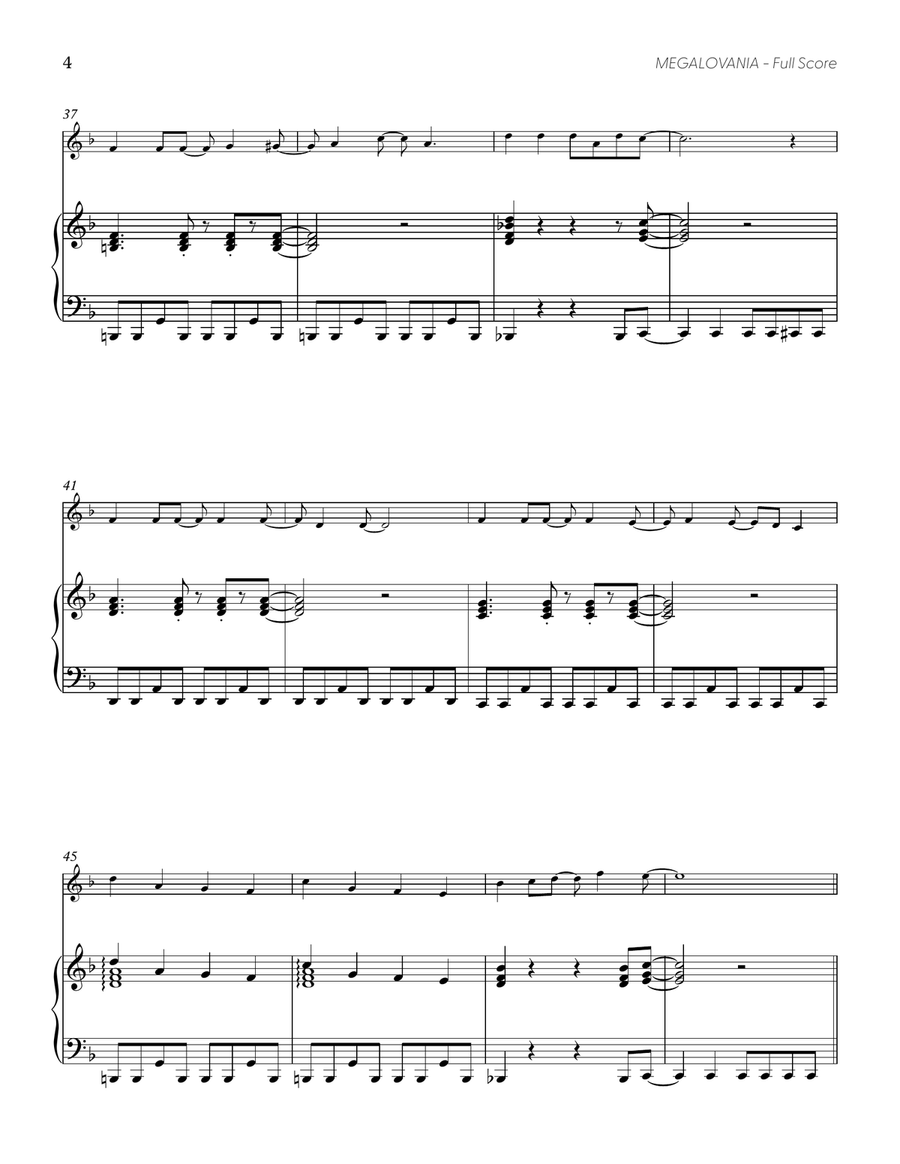 MEGALOVANIA (from UNDERTALE) (for Solo Violin with Piano Accompaniment) Violin Solo scores gallery preview page 5