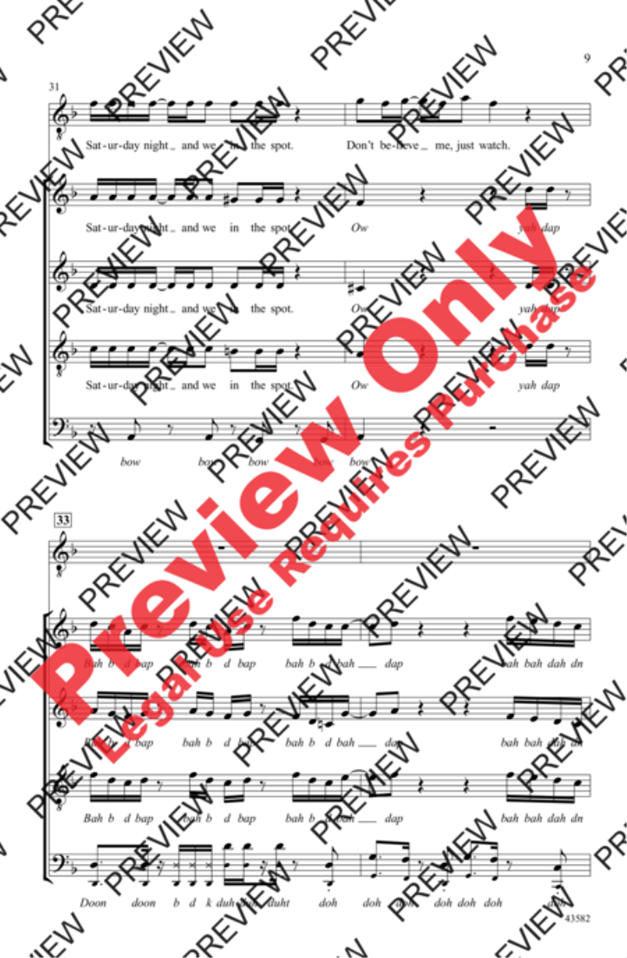 Uptown Funk 4-Part scores gallery preview page 9