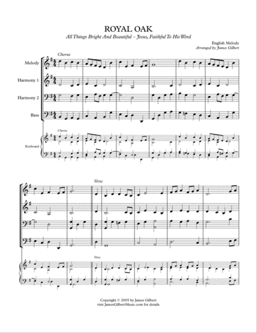 ROYAL OAK (All Things Bright And Beautiful) ROYAL OAK (All Things Bright And Beautiful) Small Ensemble scores gallery preview page 2