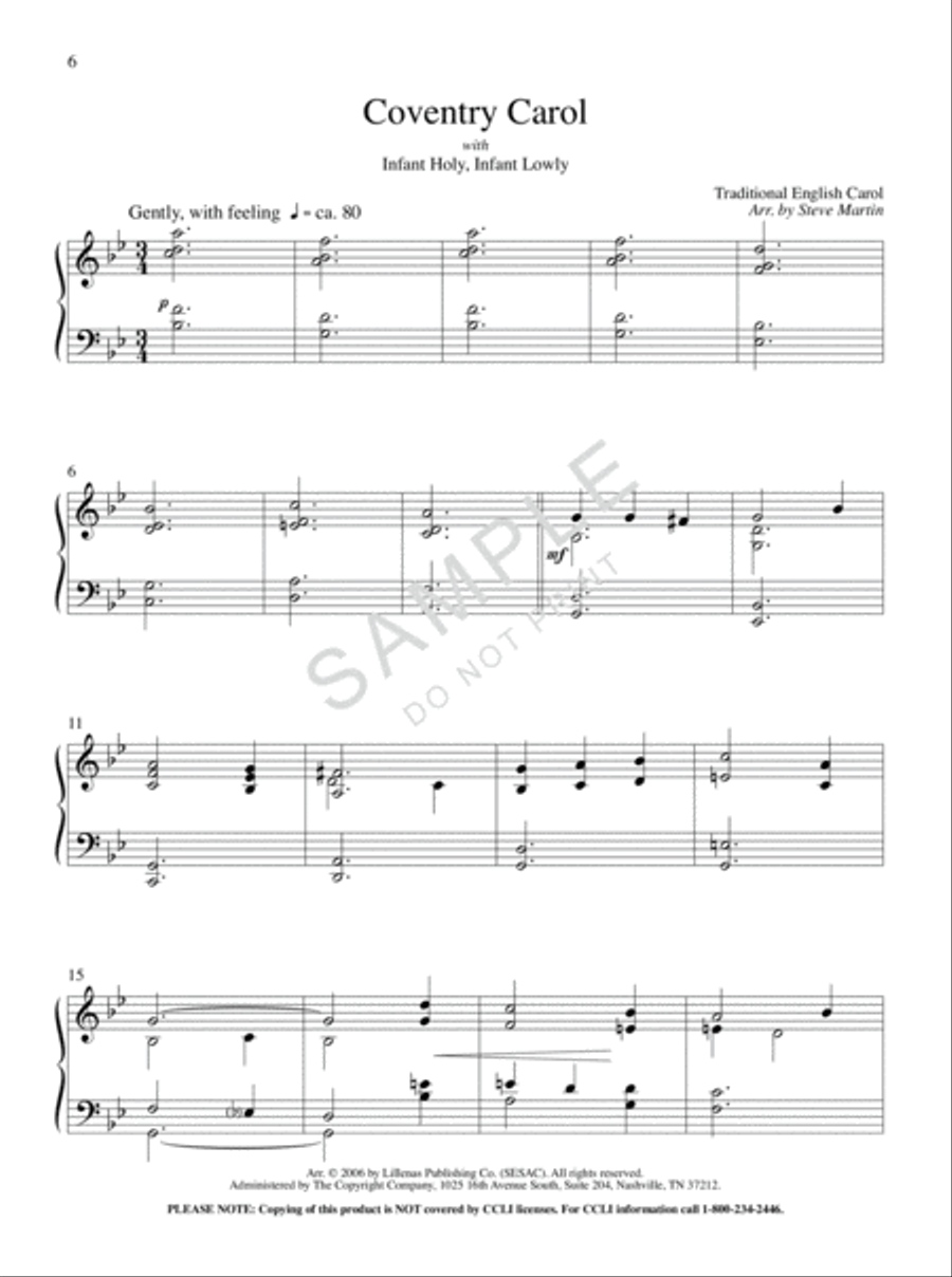 Glory to the Newborn King Piano Solo scores gallery preview page 2