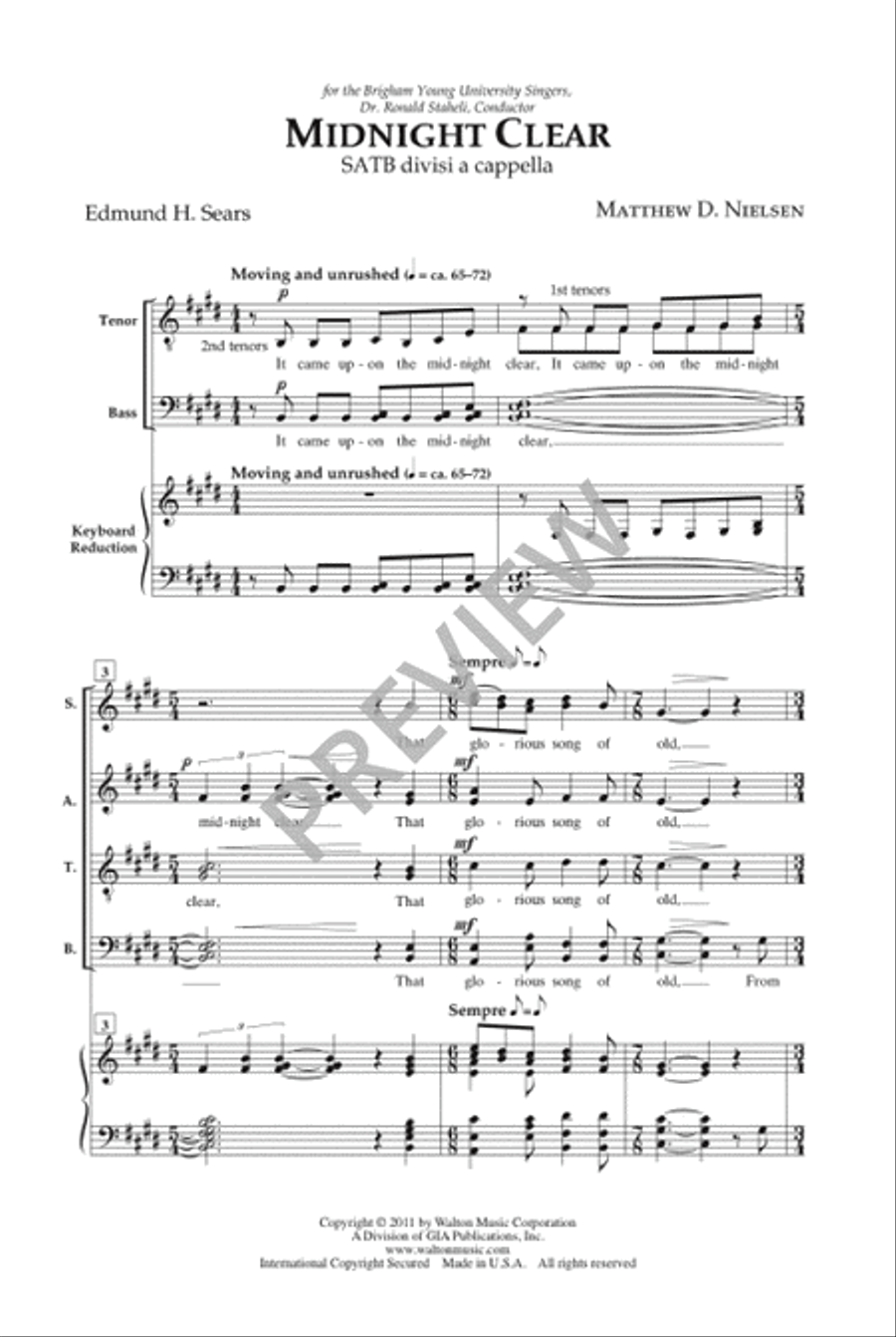 Midnight Clear Divisi scores gallery preview page 4
