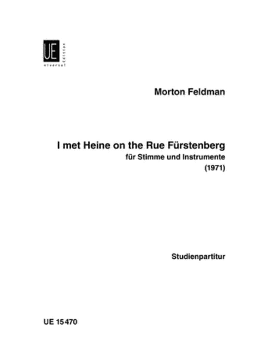 I Met Heine On The Rue Fuers