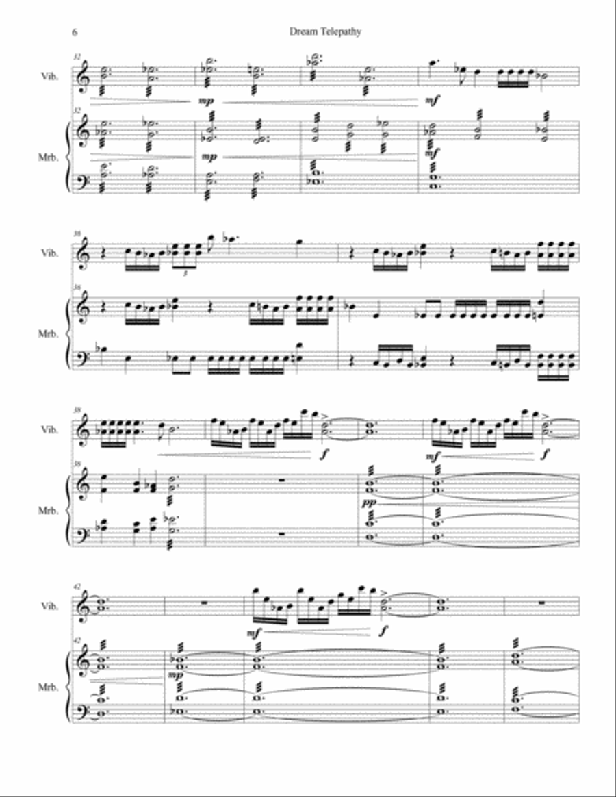 Dream Telepathy Marimba scores gallery preview page 6