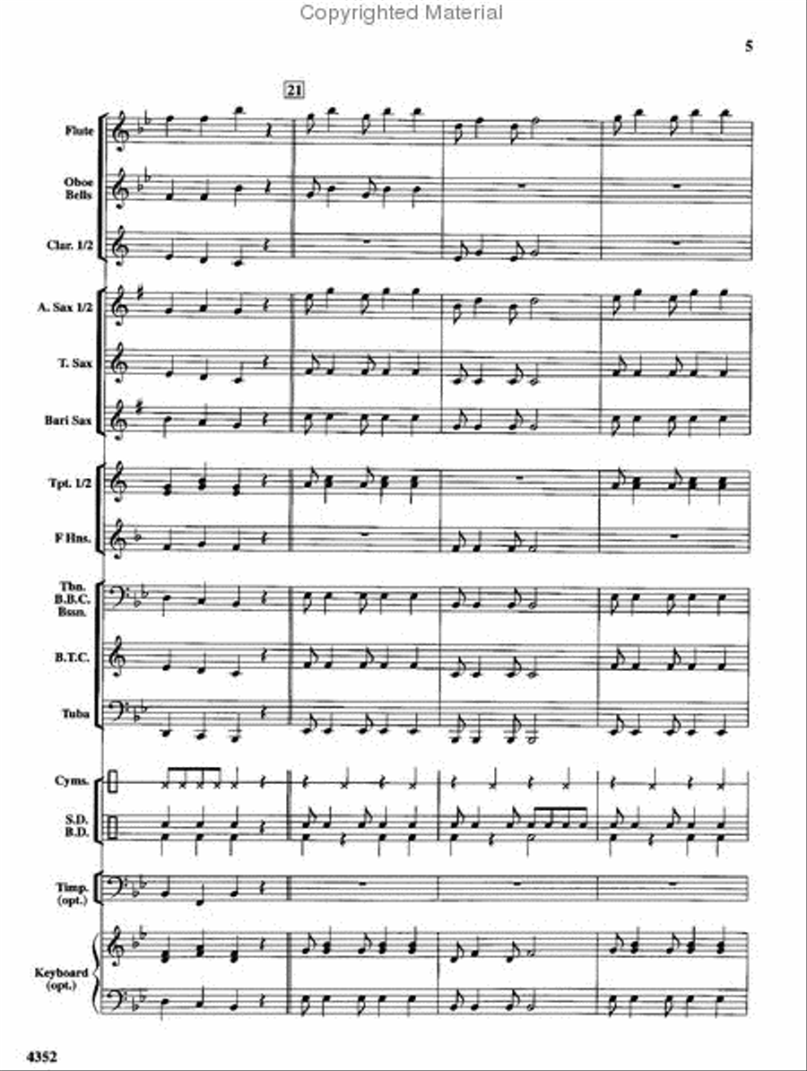 Hometown Hoedown Hometown Hoedown Concert Band scores gallery preview page 6