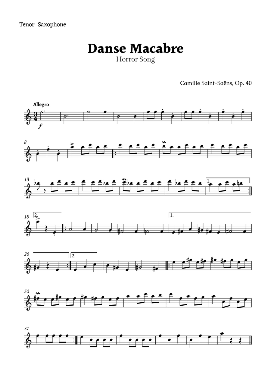 Danse Macabre by Saint-Saëns