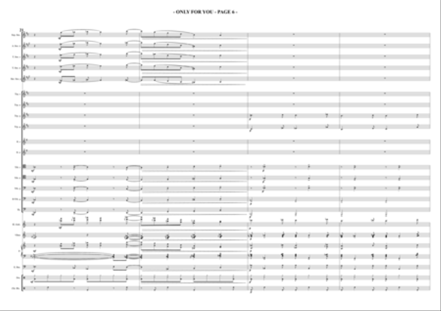 ONLY FOR YOU ONLY FOR YOU Jazz Ensemble scores gallery preview page 6
