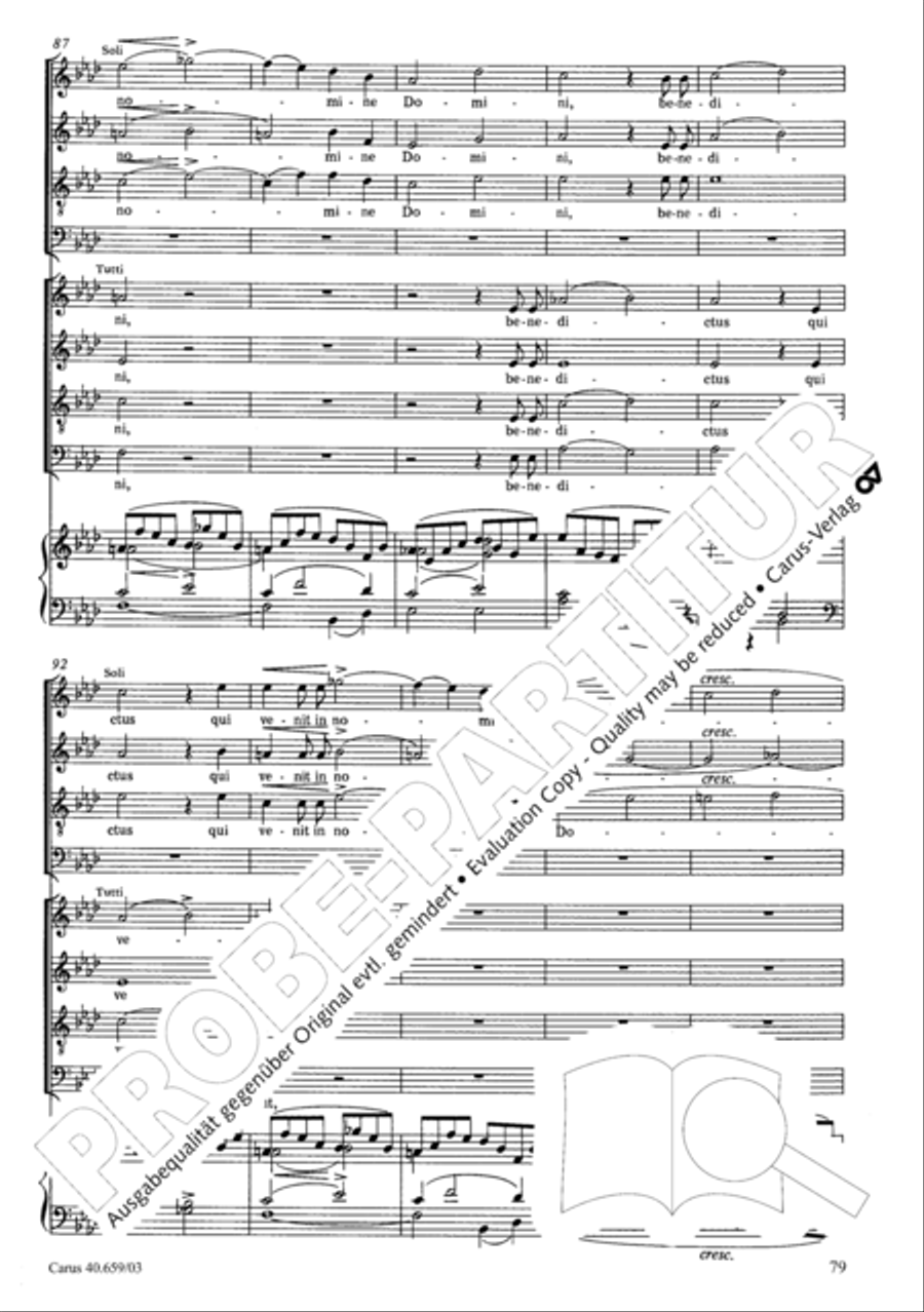 Mass in A flat major (Messe in As) 4-Part scores gallery preview page 80