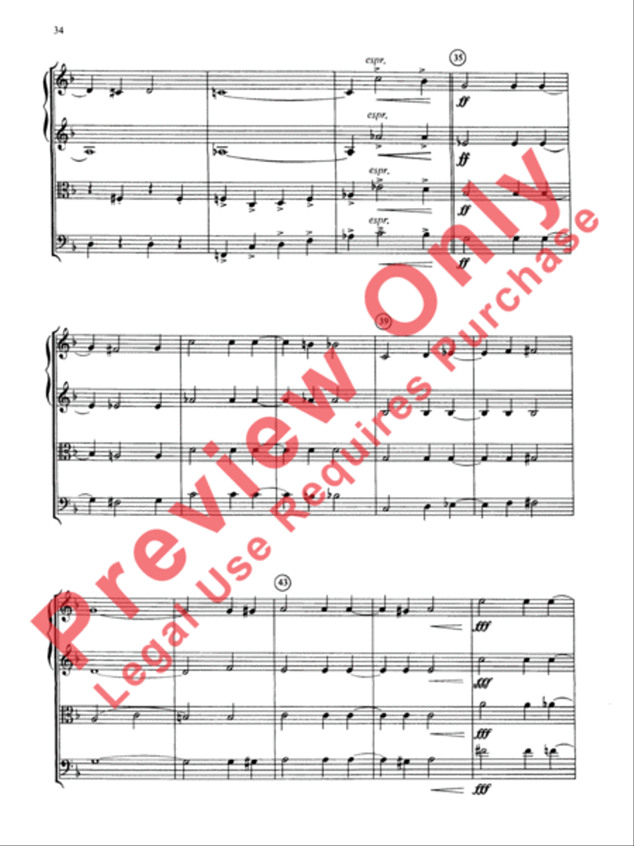 Jazz Classics String Quartet scores gallery preview page 35