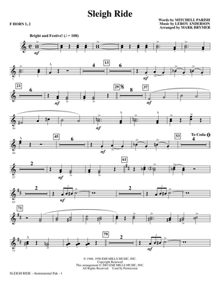 Sleigh Ride (arr. Mark Brymer) - F Horn 1,2