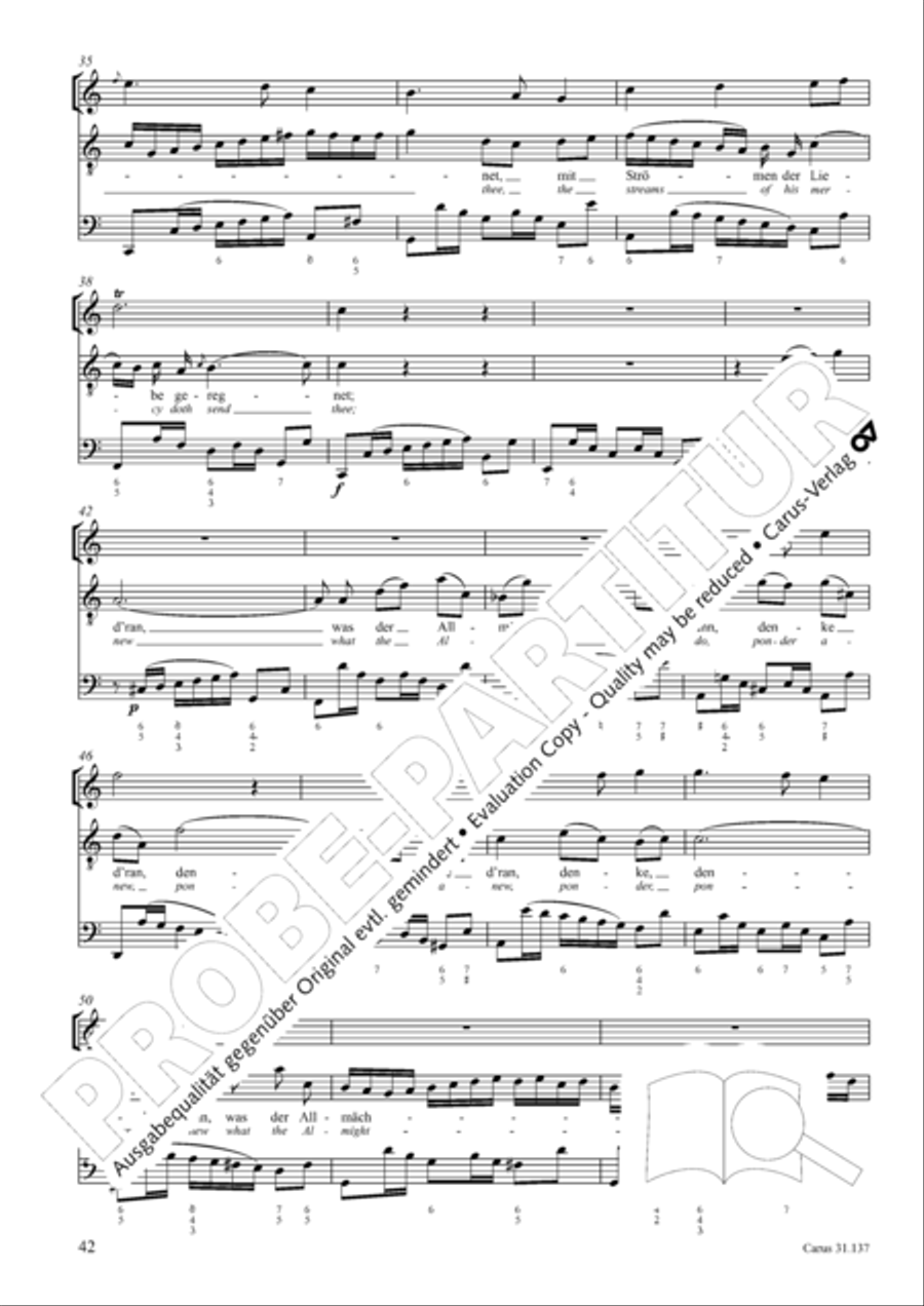 Praise ye, Almighty God, King and our ruler exalted (Lobe den Herren, den machtigen Konig der Ehren) ATB scores gallery preview page 43