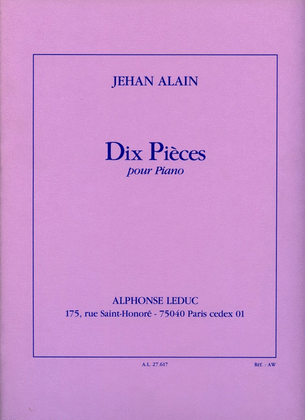Book cover for 10 Pieces (piano Solo)