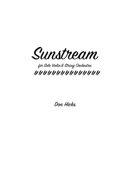 Sunstream for Solo Violin & String Orchestra image number null