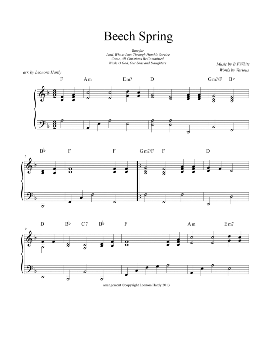 Beech Spring Voice scores gallery preview page 1