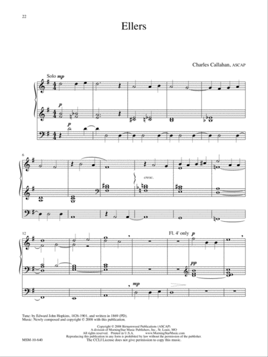 Six Preludes on English Hymn Tunes for Organ Solo Organ scores gallery preview page 11
