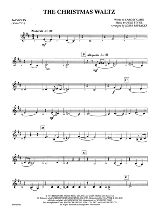 The Christmas Waltz: 3rd Violin (Viola [TC])