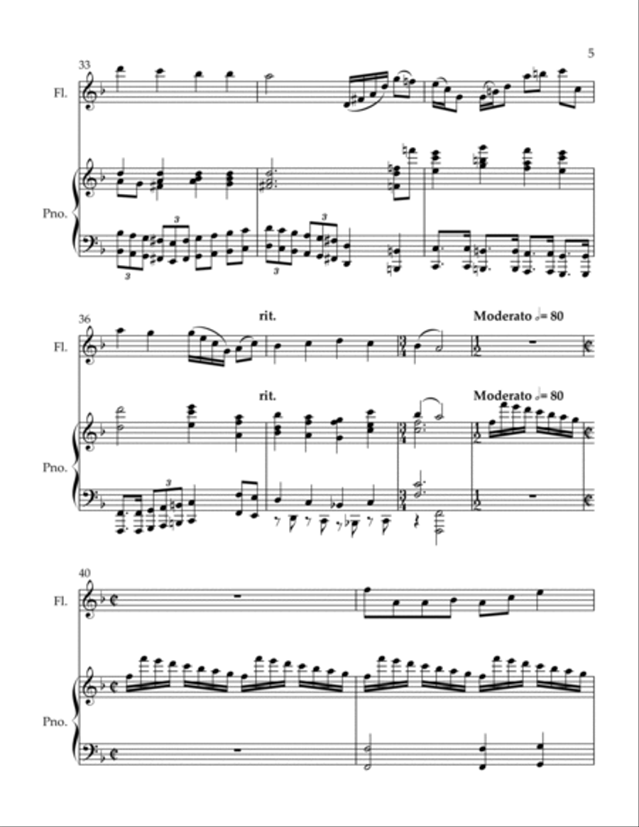 When I Survey the Wondrous Cross and O Sacred Head Now Wounded Flute Solo scores gallery preview page 5