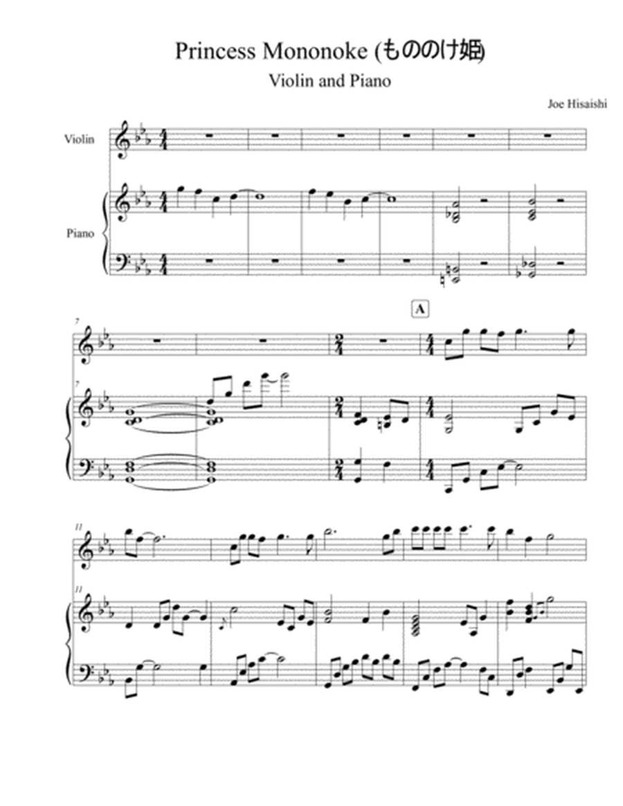 Princess Mononoke (もののけ姫) Violin and Piano