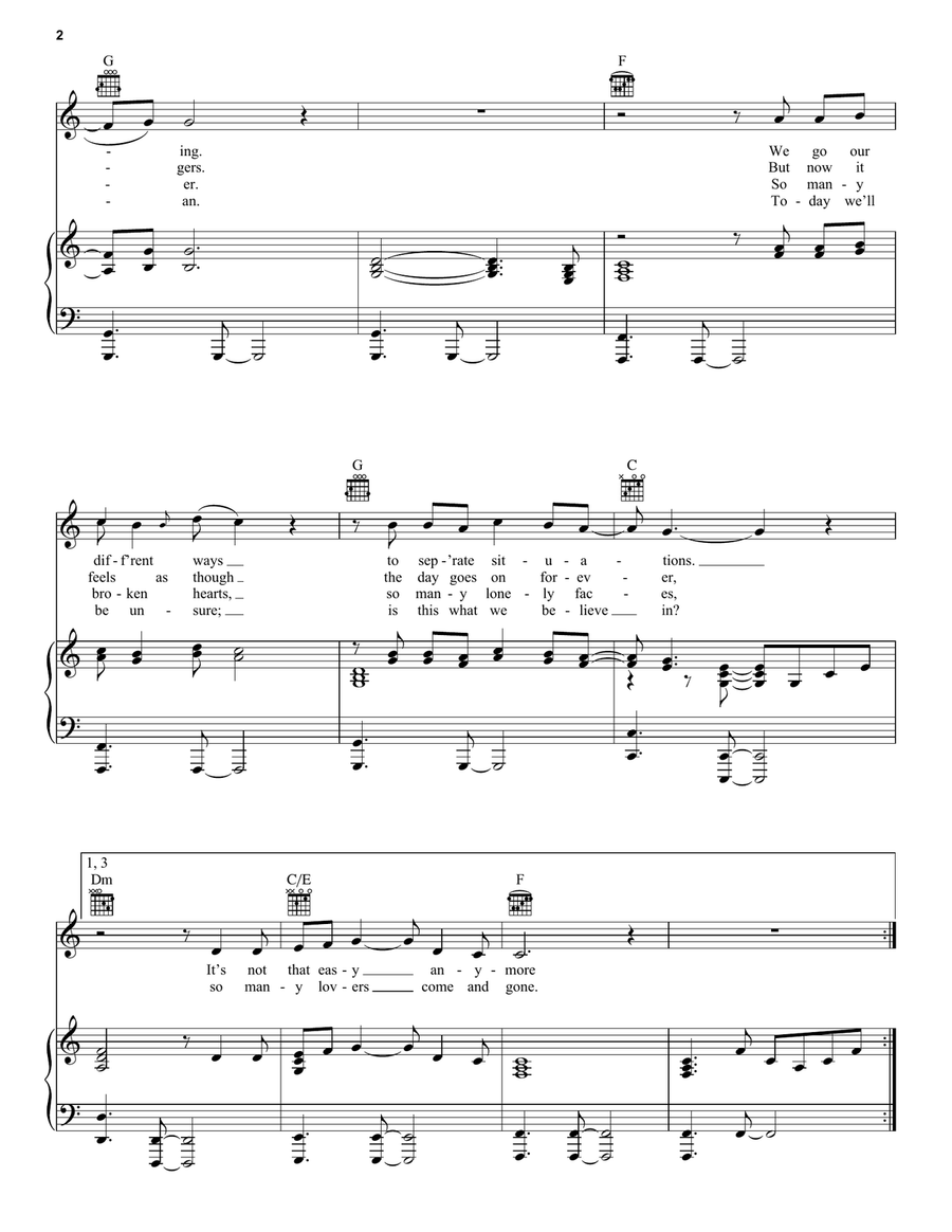 Until The Night Until The Night Piano, Vocal, Guitar scores gallery preview page 2