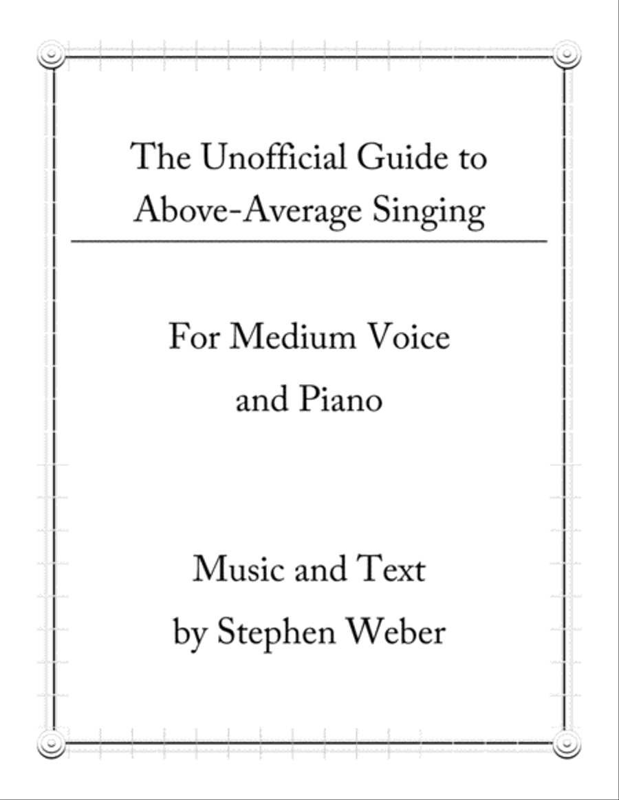 The Unofficial Guide to Above Average Singing for Medium Voice and Piano Medium Voice scores gallery preview page 1