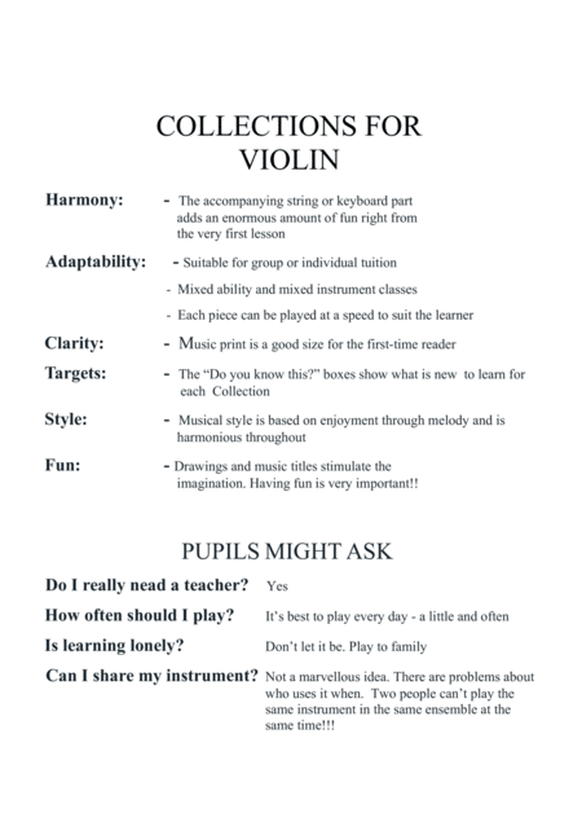 PUPIL BOOK Vol 2 Zoo and Quaviary Collections for Violin