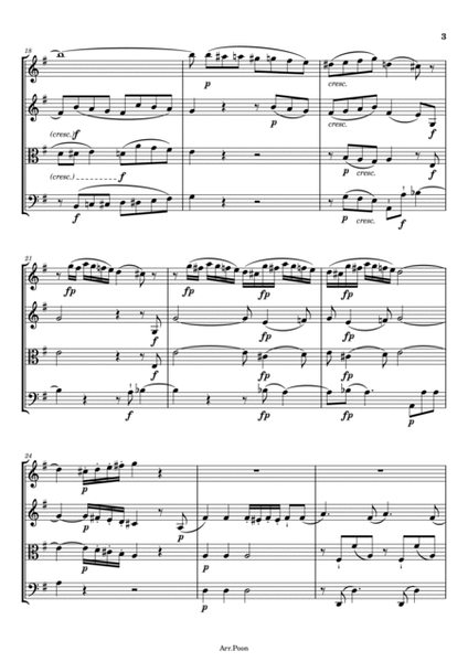 Mozart - String Quartet No.14 in G major -"Spring" K.387 - For String Quartet Original image number null