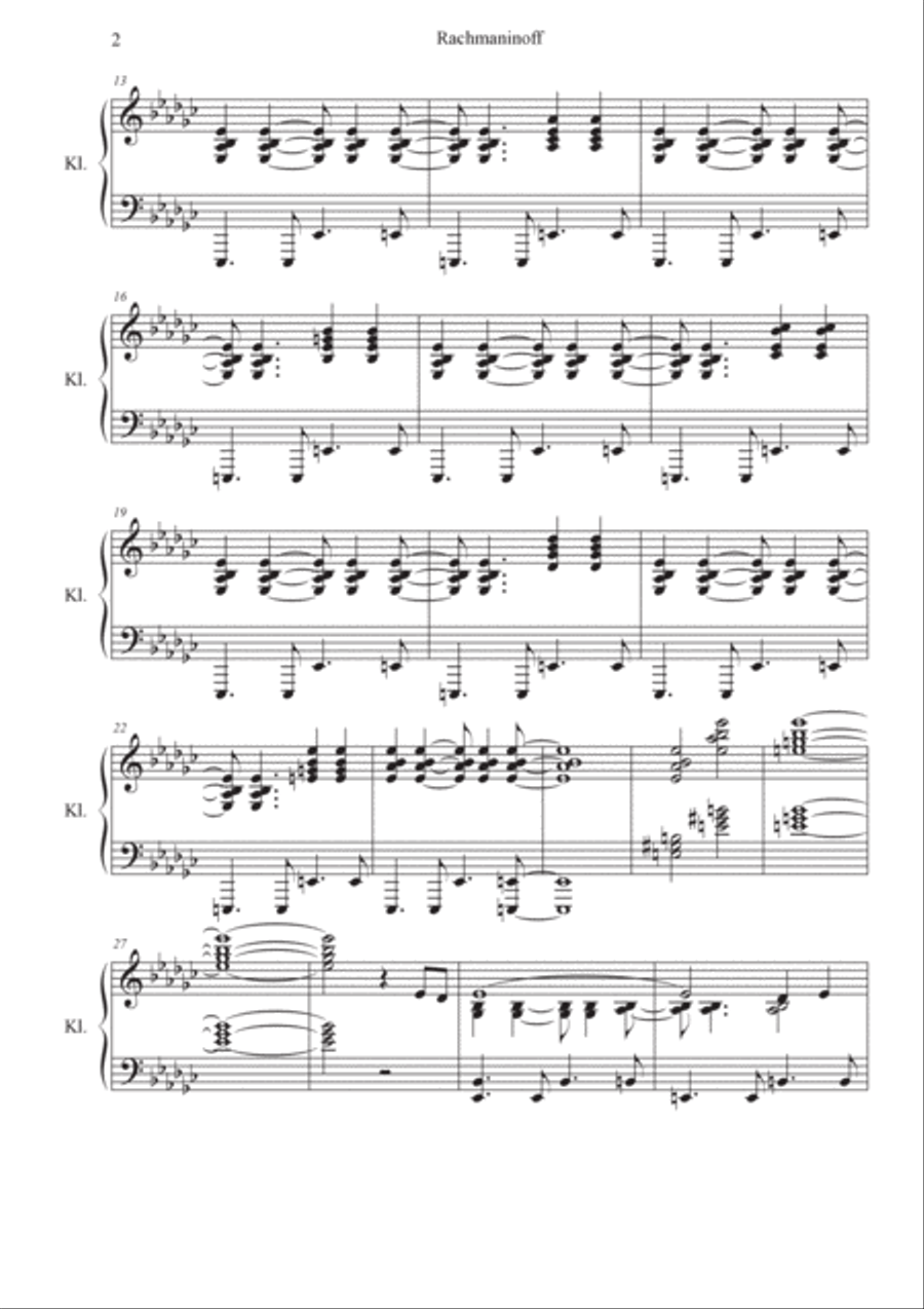 Rachmaninoff etude op 39 no 5 (jazz piano arrangement) Piano Method scores gallery preview page 2