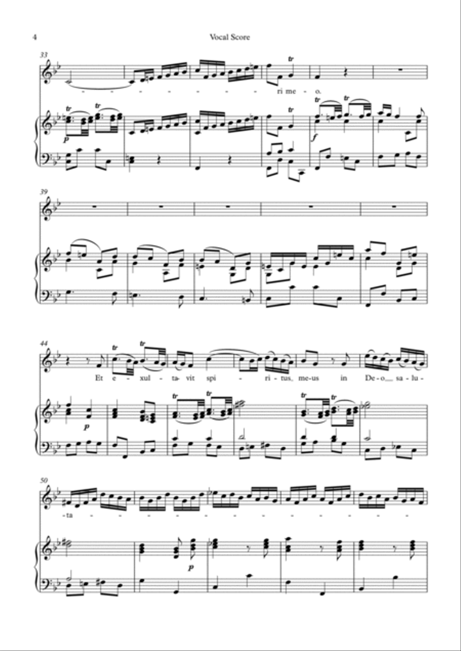 Vivaldi: Magnificat in G minor RV611, (SA soli, SSAA choir, vocal score) SSAA scores gallery preview page 6
