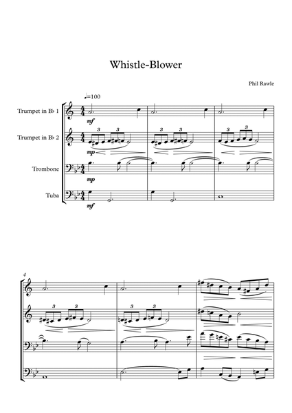 Whistle - Blower - Brass Quartet image number null