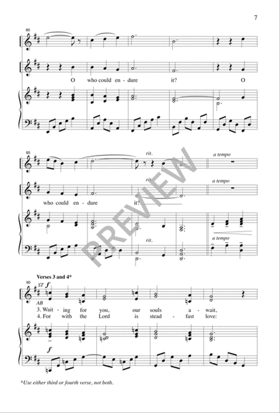 Psalm 130: If You, O God Psalm 130: If You, O God 2-Part scores gallery preview page 7