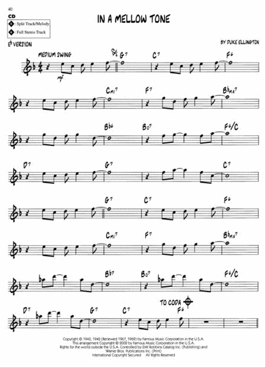 Jazz Play-Along Series Volume 1 - Duke Ellington C Instrument scores gallery preview page 4