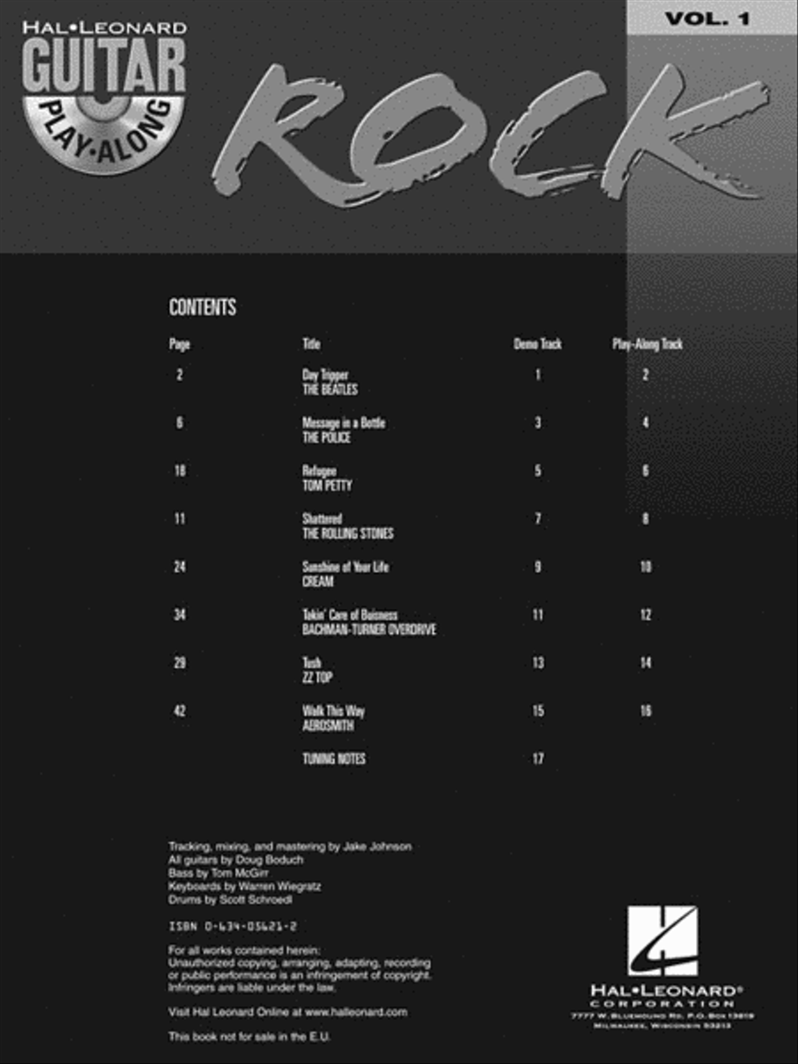 Rock Rock Guitar Tablature scores gallery preview page 4