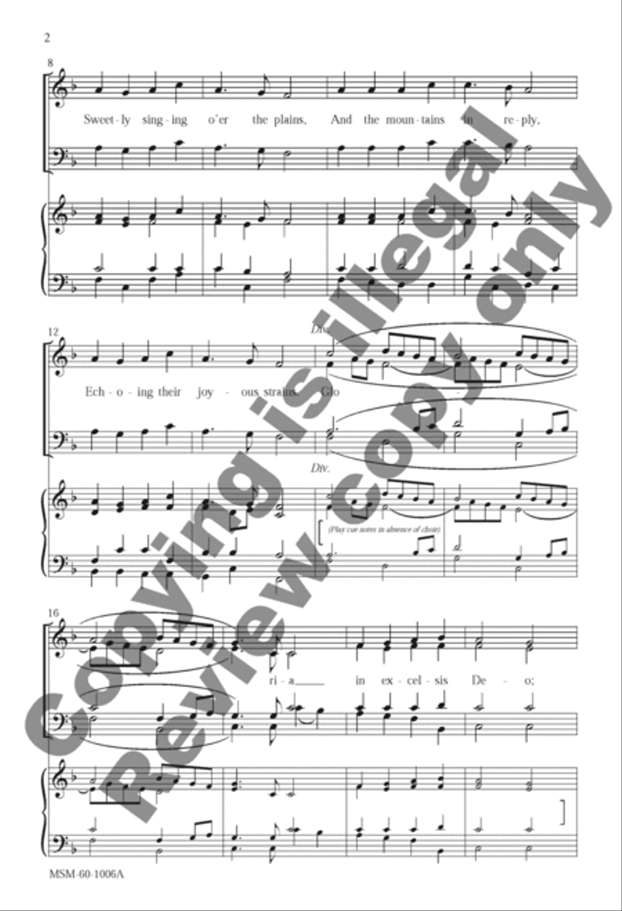 Angels We Have Heard on High (Choral Score) 4-Part scores gallery preview page 3