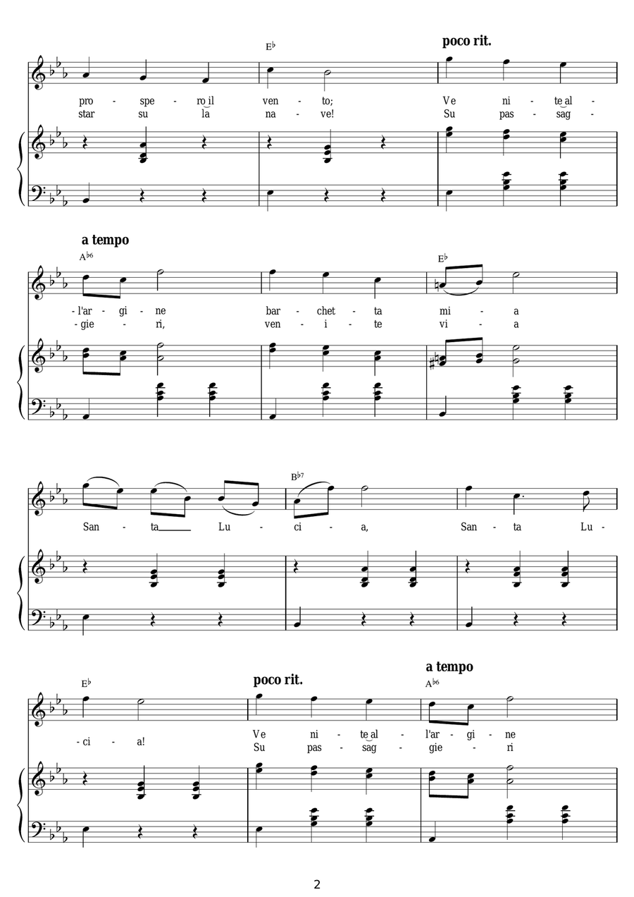Santa Lucia Voice scores gallery preview page 2