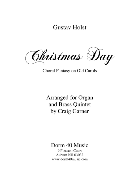 Christmas Day (Choral Fantasy on Old Carols) for Organ and Brass Quintet image number null