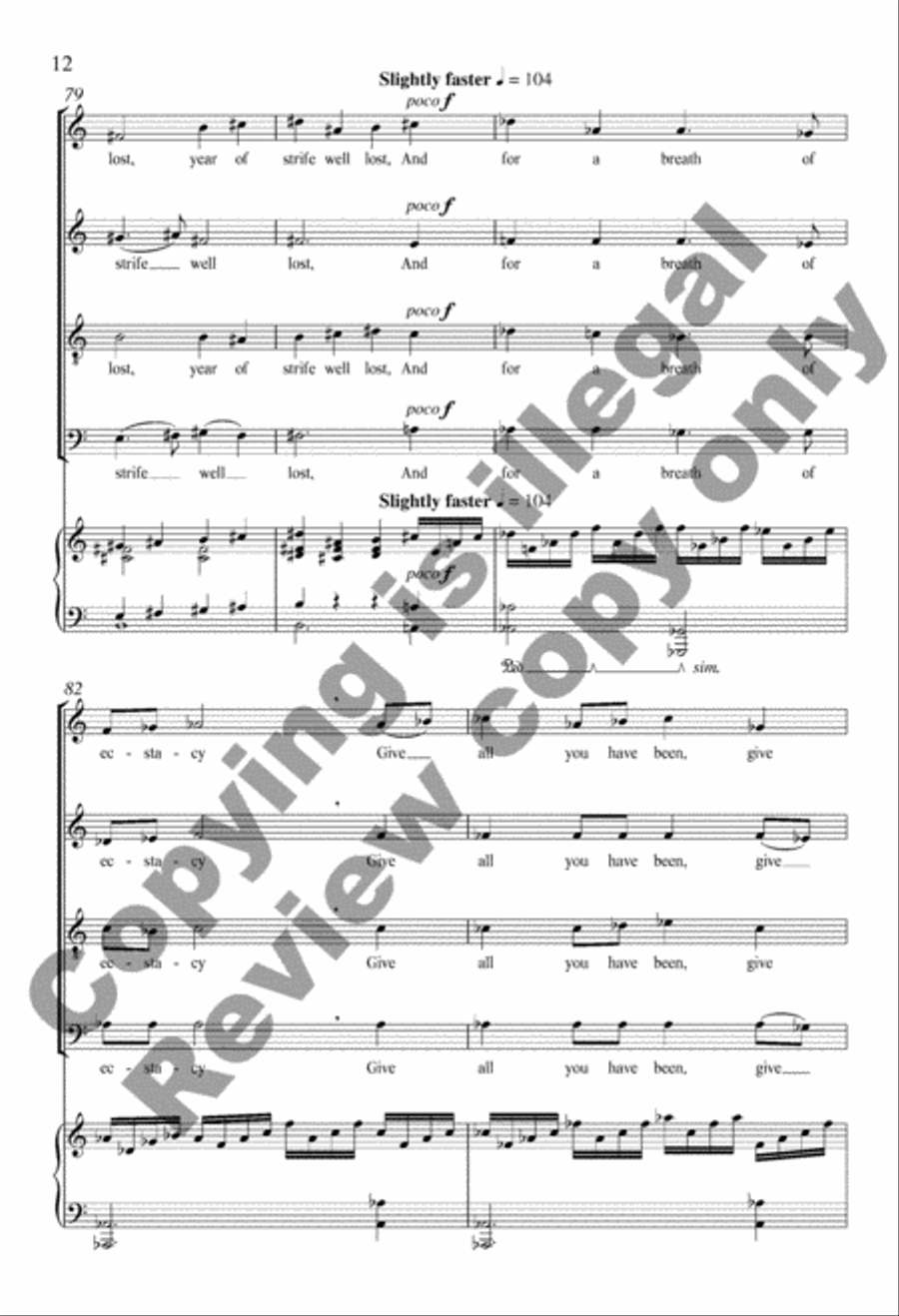 Life Has Loveliness 4-Part scores gallery preview page 12
