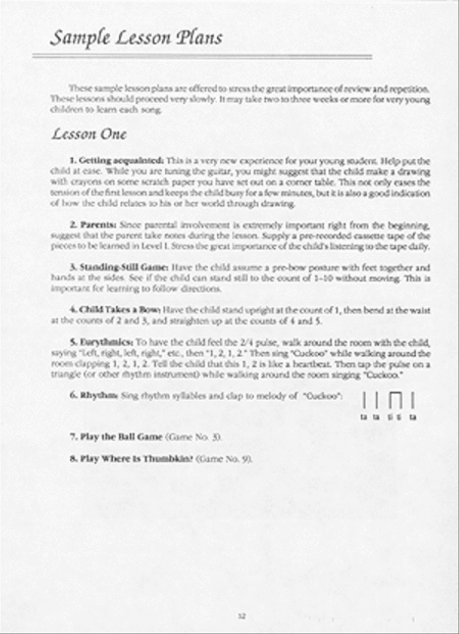 New Dimensions in Classical Guitar for Children Lute scores gallery preview page 2