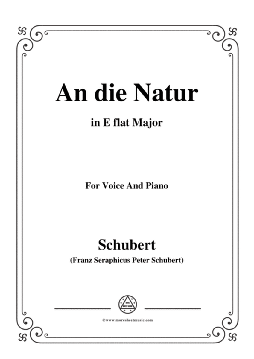 Schubert-An die Natur,in E flat Major,for Voice&Piano image number null