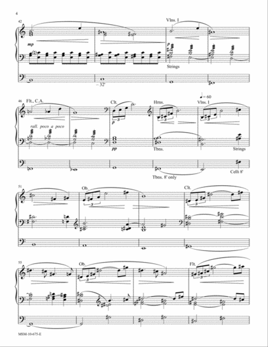 The Walk to the Paradise Garden: Intermezzo from A Village Romeo and Juliet Organ scores gallery preview page 4
