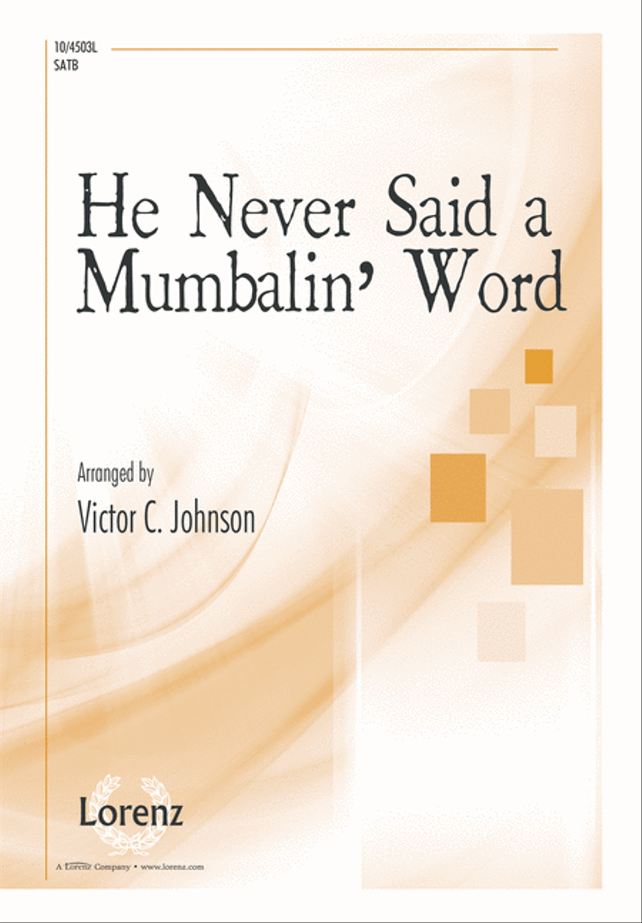 He Never Said a Mumbalin' Word 4-Part scores gallery preview page 1