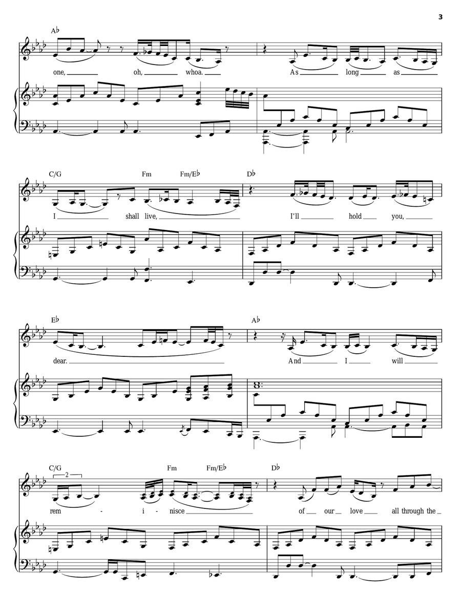 Forever Forever Piano, Vocal, Guitar scores gallery preview page 3
