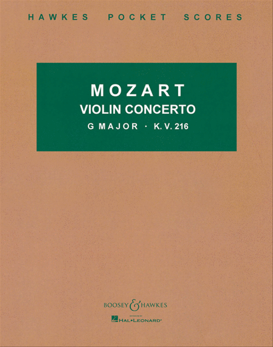 Violin Concerto in G Major, K.V. 216 by Wolfgang Amadeus Mozart Orchestra - Sheet Music