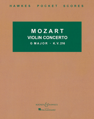 Book cover for Violin Concerto in G Major, K.V. 216