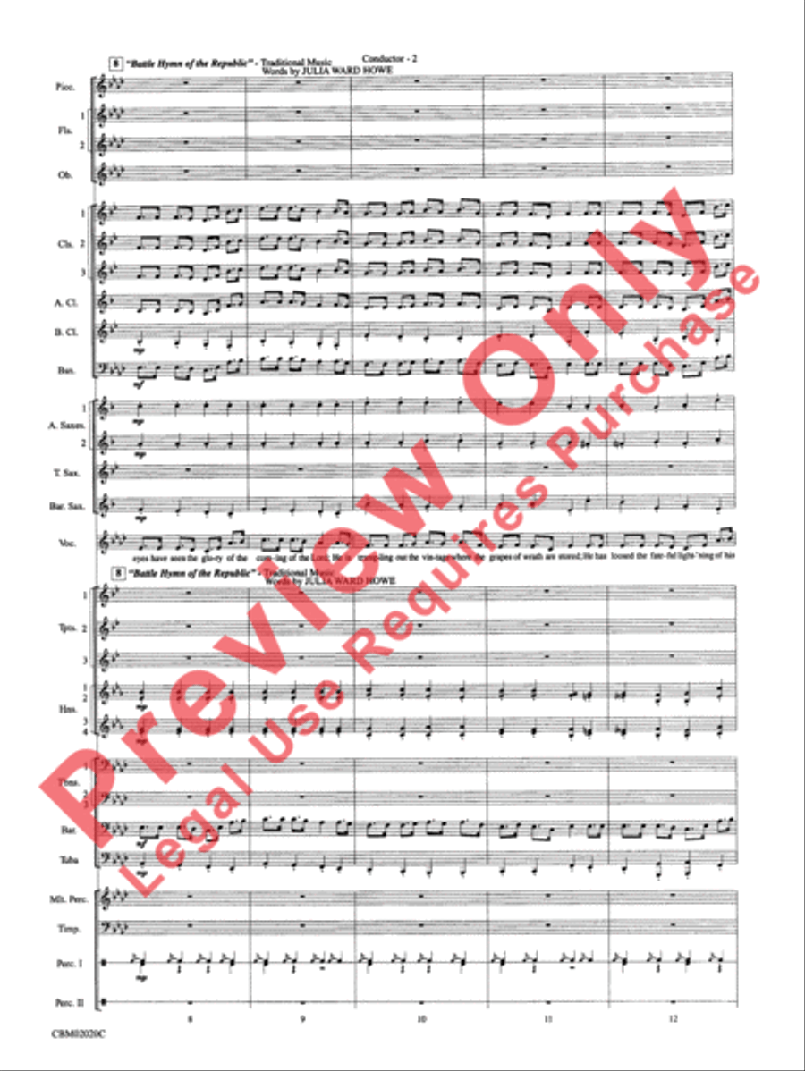 The Ultimate Patriotic Sing-Along Concert Band scores gallery preview page 5