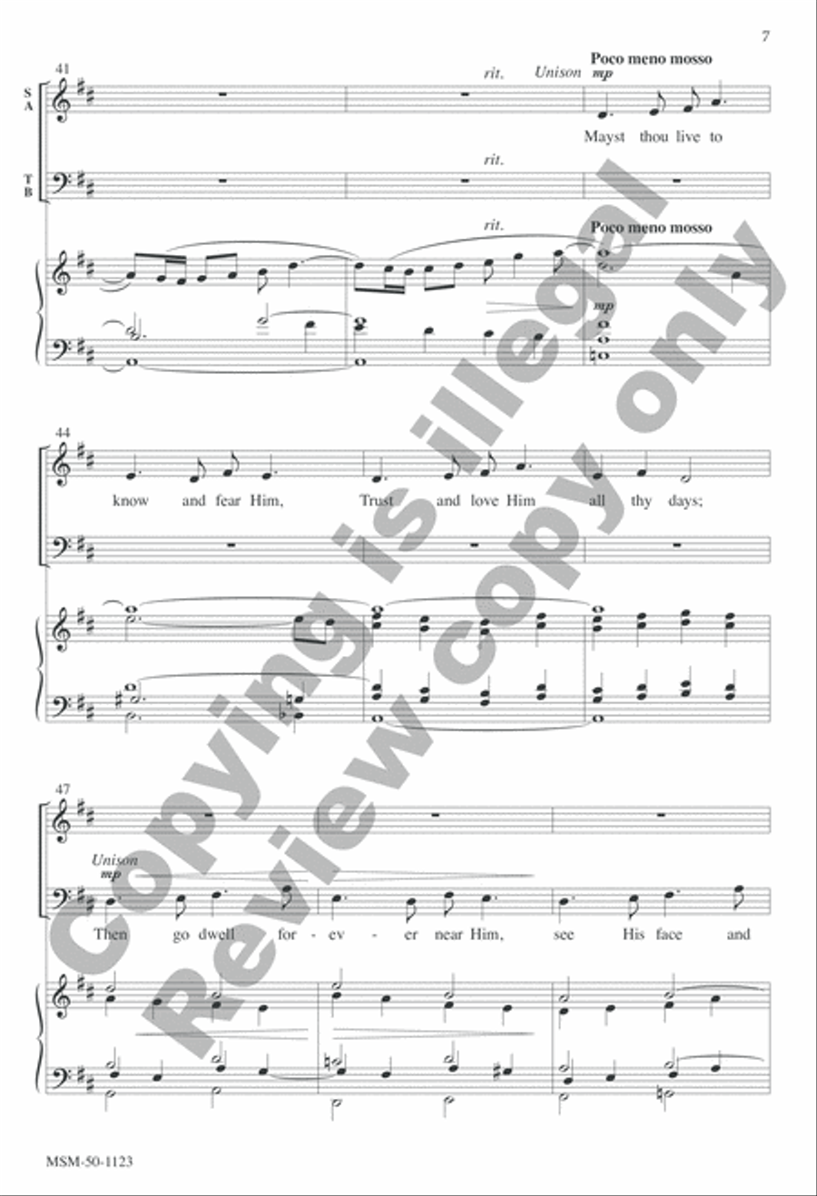 Cradle Song 4-Part scores gallery preview page 7