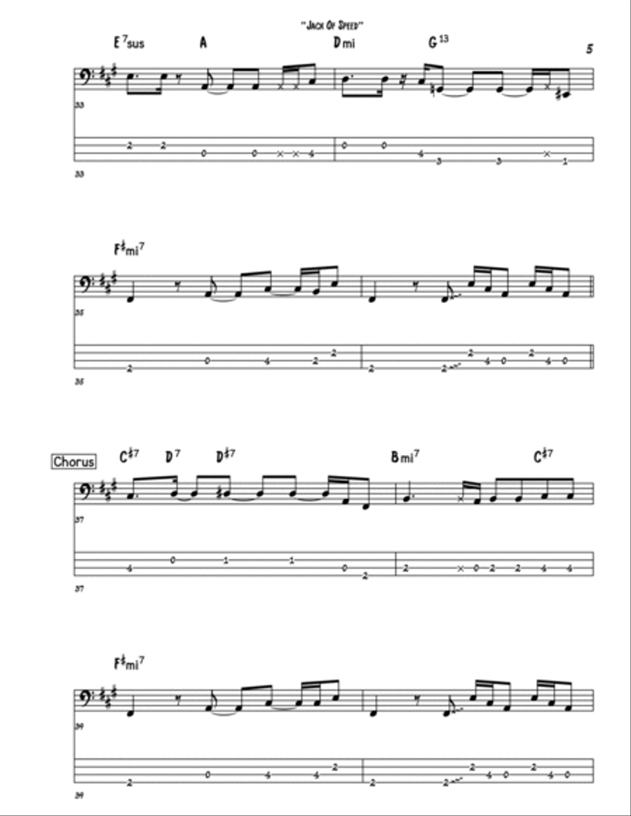 Jack Of Speed Bass Guitar scores gallery preview page 5